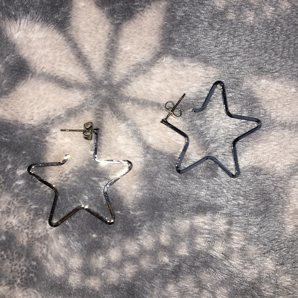 silver star earrings